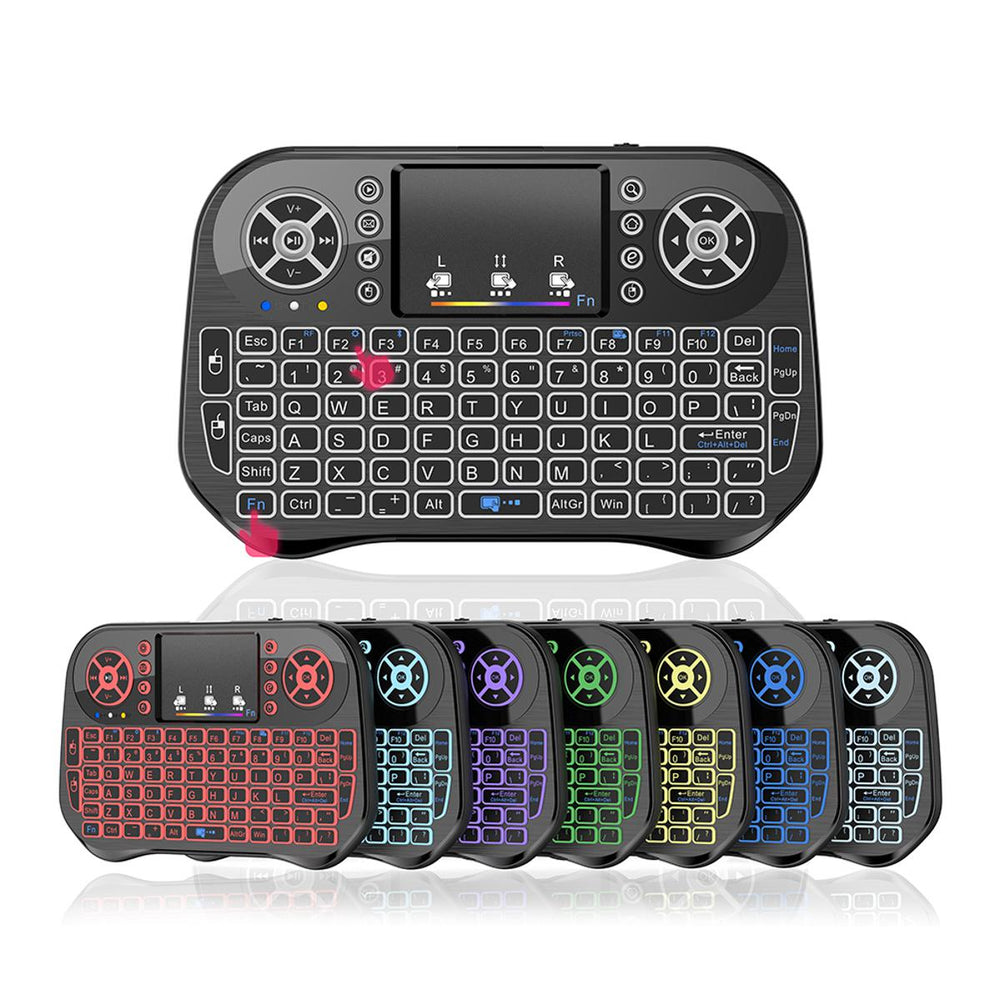 SpeedX I10 Mini Wireless + Bluetooth Touchpad (7-Color Backlit)