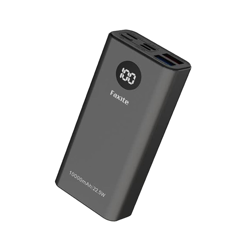 Faxite M10 Pro 10000mAh 22.5W Metal Power Bank with Digital Display & QC 4.0 Fast Charging