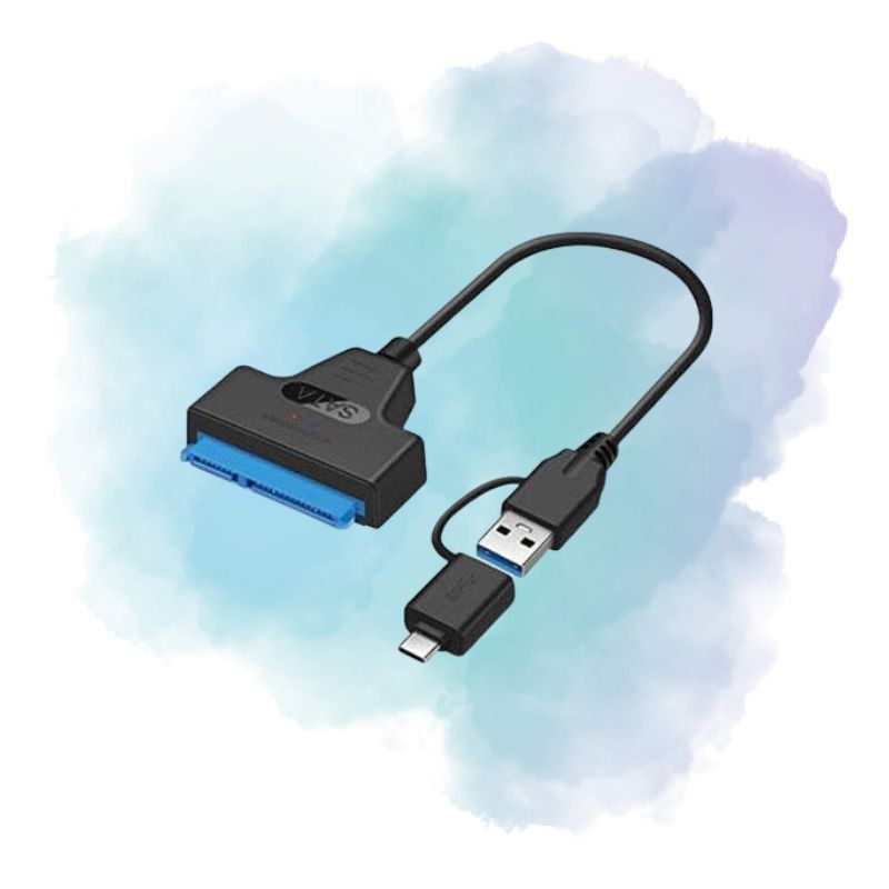 SpeedX 2 In 1 USB & Type-C to SATA 3.0 Hard Drive Adapter Cable