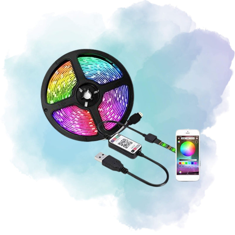XTRIKE ME HT-5050-B3 Bluetooth V4.2 RGB LED Strip Light 3M with App Control