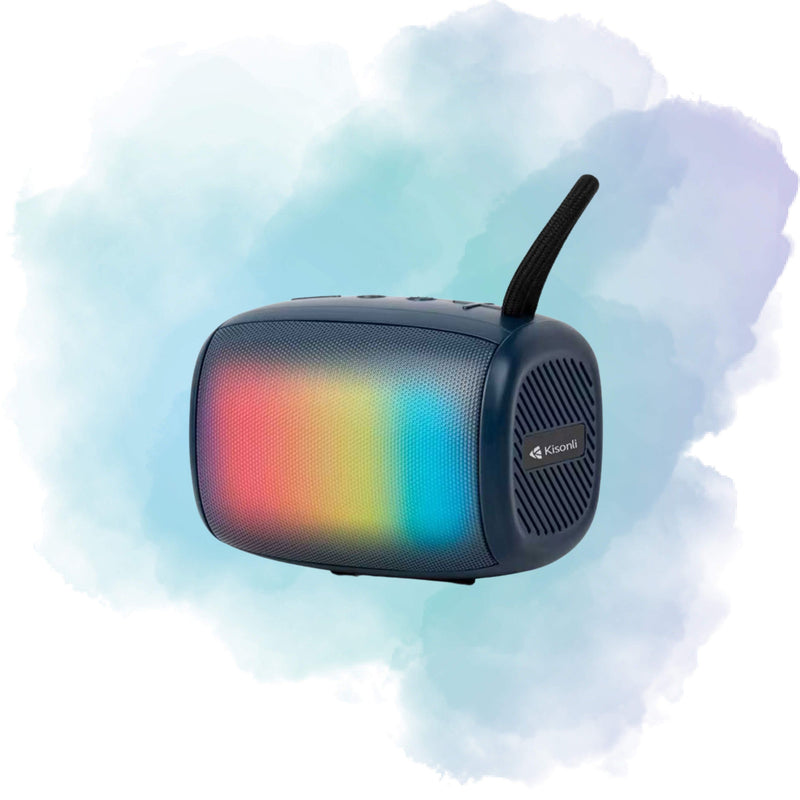 Kisonli S18 RGB Portable Bluetooth Speaker | Wireless | USB, TF Card | High-Quality Stereo Sound