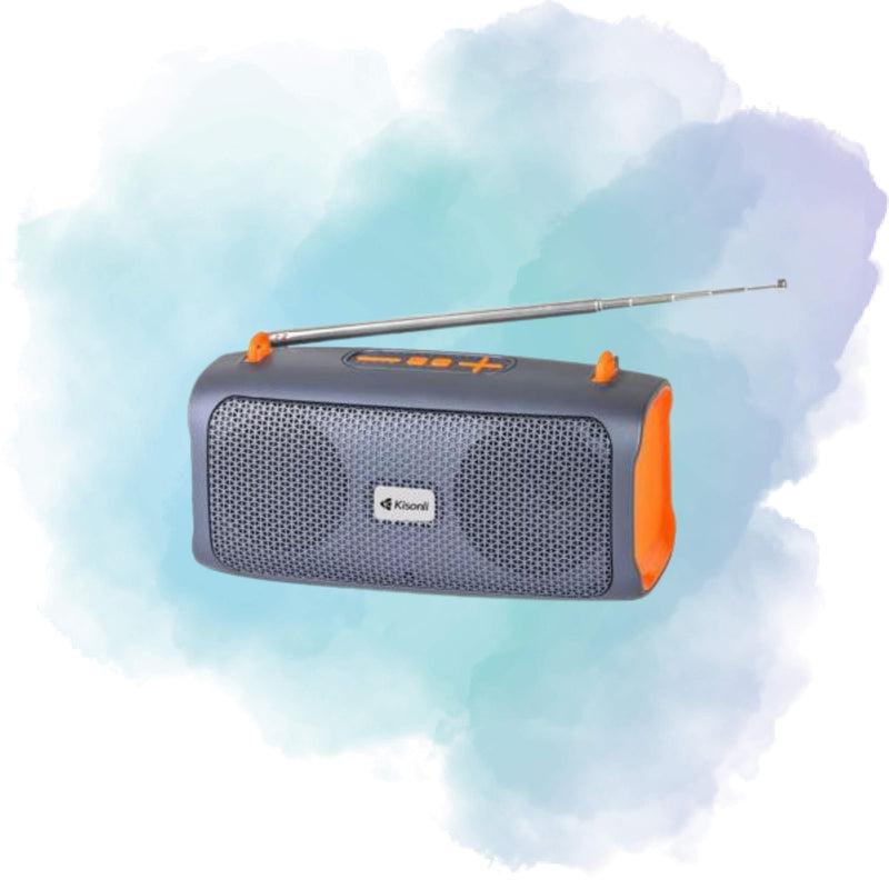 Kisonli KS-2003 5W Solar Bluetooth Speaker | Portable Magnetic Wireless Speaker | FM, USB & TF Card