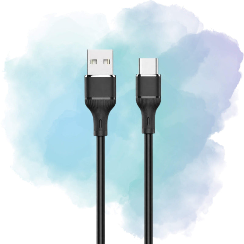 LogiLink USB to Type-C Silicone Fast Charging Data Cable 1m, Black