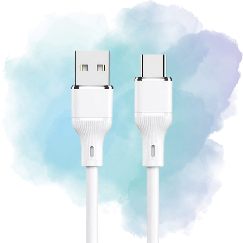 LogiLink USB to Type-C Silicone Fast Charging Data Cable (1m, White)