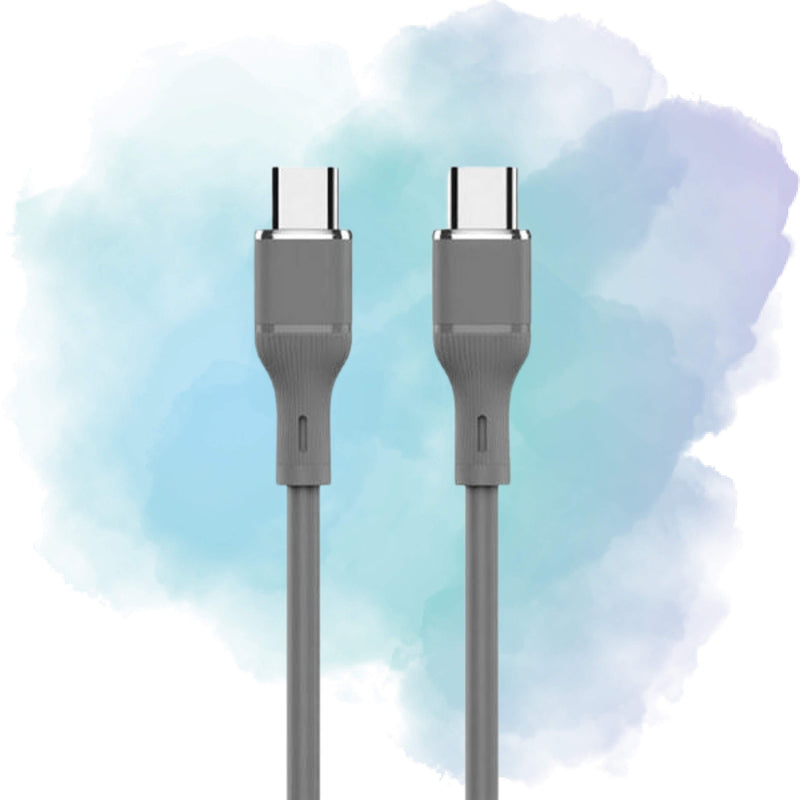 LogiLink Type-C to Type-C Silicone Fast Charging Data Cable (1M, Grey)