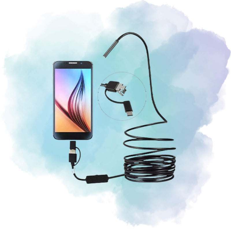 3 In 1 Endoscope Camera 3.5M HD Inspection Camera with Type-C, Micro USB & USB Connector