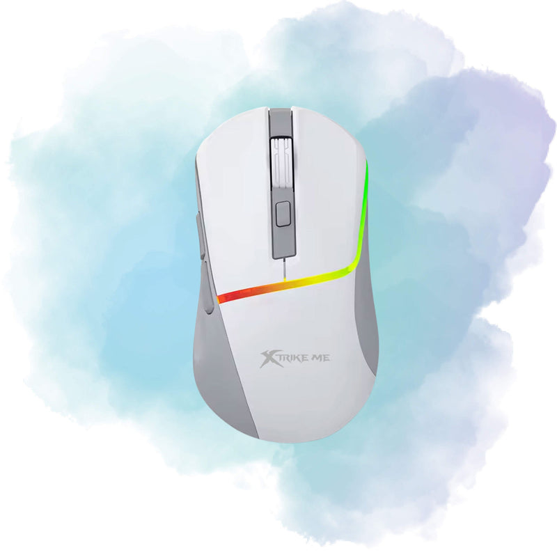 XTRIKE ME GM-322 Wired Gaming Mouse 7200 DPI RGB Backlight White