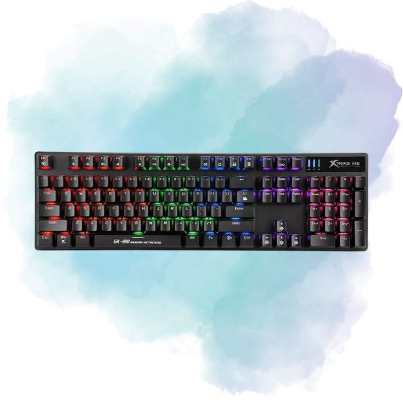 Xtrike Me GK-980 EN Wired Mechanical Gaming Keyboard 104-Key Rainbow Backlit Blue Switch
