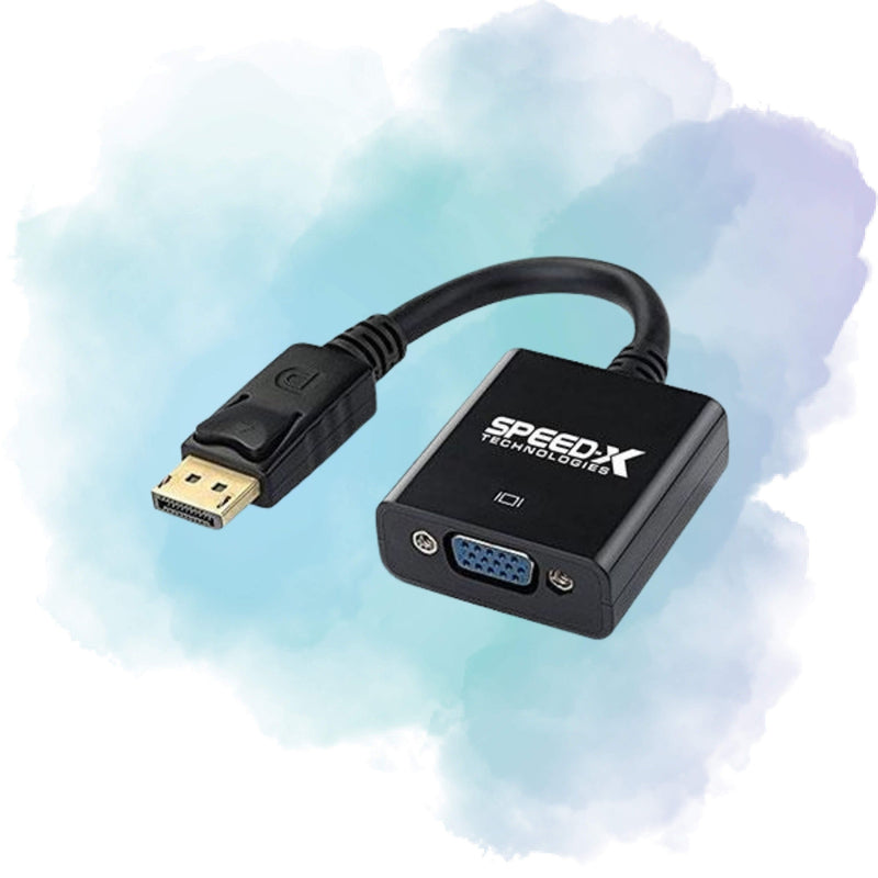 DisplayPort (DP) to VGA Converter Adapter | 1080P & 2K Video Support | Plug & Play