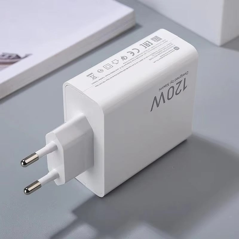 XIAOMI 120W EU Plug QC3.0 Fast Wall Charger with Cable