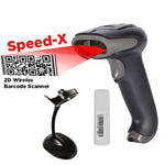 SpeedX 60D Wireless 2D Barcode Scanner with Stand 2.4GHz QR Code Reader