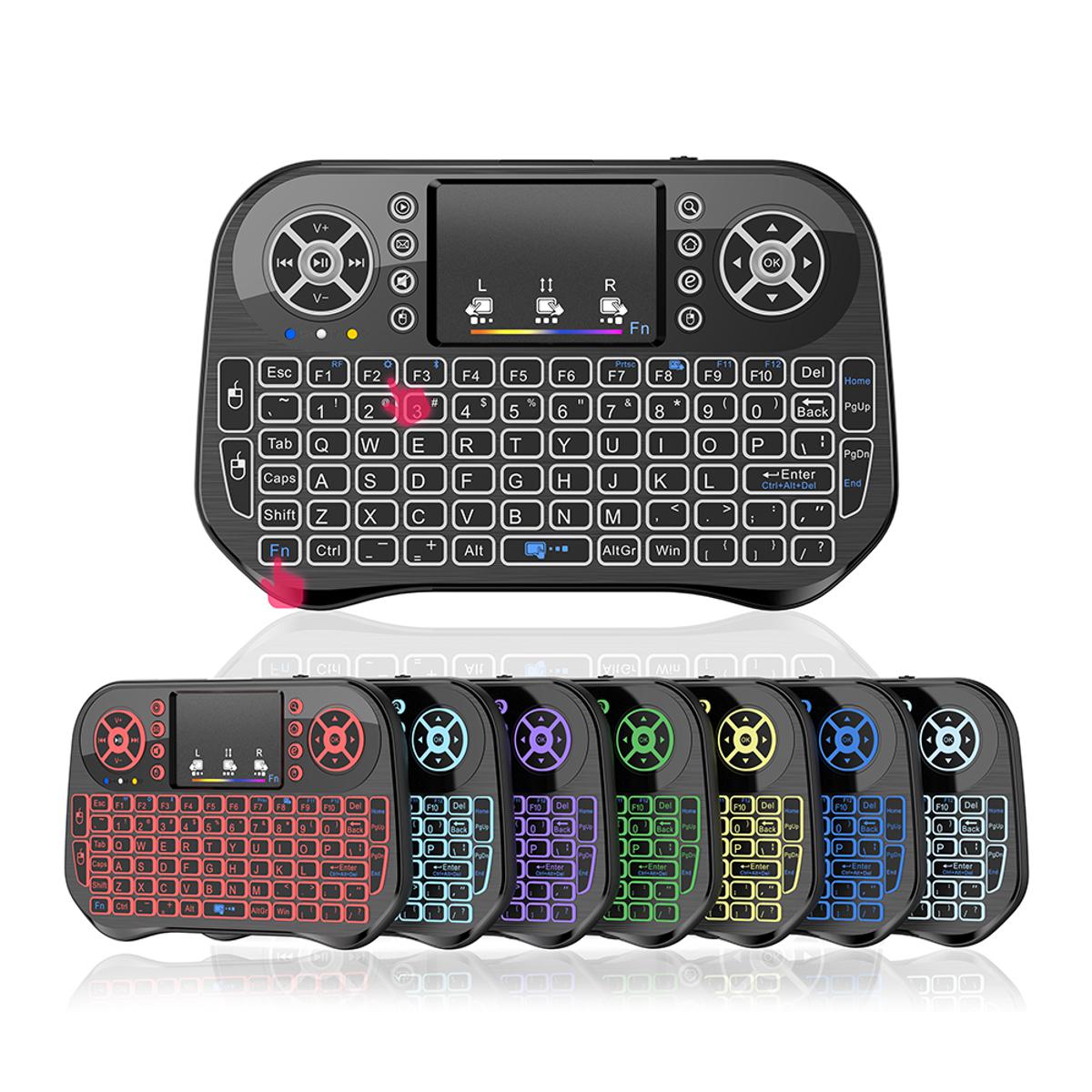 SpeedX I10 Mini Wireless + Bluetooth Touchpad (7-Color Backlit)