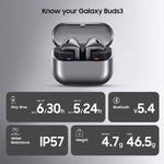 Samsung Galaxy Buds3 R530 Wireless Charging Earbuds Black – ANC Bluetooth Earbuds