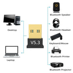 Mini Bluetooth USB Dongle 5.3 Plug & Play Adapter