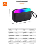 Kisonli S19 Portable Bluetooth Mini Speaker | 5W Wireless Speaker | FM, USB, AUX & LED Lights