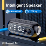 Kisonli LP-2S RGB Bluetooth Speaker Alarm Clock | Bluetooth 5.0 | FM Radio | TF Card | LED Display