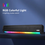 Kisonli LED-802 RGB Bluetooth Soundbar | 10W Wireless Speaker | Bluetooth 5.3 | FM, USB, TF & AUX