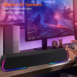 Kisonli LED-913 RGB Bluetooth Gaming Soundbar | 10W Wireless Speaker | FM, USB, TF & AUX