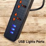 Speed-X 403PUC Premium Portable Power Strip 4 Sockets 2 USB + 1 Type-C