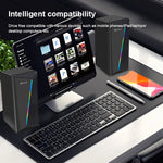 Kisonli X30 Gaming USB 2.0 RGB Stereo Speaker with AUX for PC, Laptop & Mobile