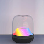 LP92 Bluetooth LED Glass Transparent Magic Color Speaker with RGB Lights & Rechargeable Battery