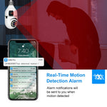 Speed-X SP-E28-2 Dual Lens 1080P WiFi Bulb Camera with Night Vision, Motion Detection & V380 Pro