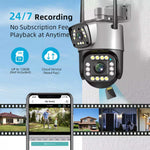 Speed-X SPZ-702 4MP Dual Lens WiFi Outdoor Security Camera with Color Night Vision & V380 Pro