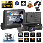 WDR 3 Lens Dash Cam Full HD 1080P Car DVR with 170° Wide Angle, Night Vision & G-Sensor