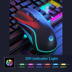 HP G360 RGB Wired Gaming Mouse 6200 DPI 6 Programmable Buttons USB Optical Gaming Mouse