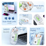 Transparent Dual-Mode Wireless & Bluetooth Rechargeable Mouse