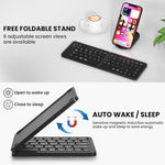 B023 11-Inch Foldable Rechargeable Bluetooth Keyboard 67 Keys for iOS Android Windows