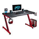 XTRIKE ME DK-02 Ergonomic Gaming Computer Desk with Headphone Hook & Cup Holder – Black