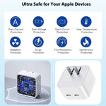 iPhone 14 Pro 50W USB-C + USB-C Power Adapter (US 2-Pin) with USB-C to Lightning Cable