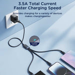 JOYROOM S-1T3018A18 3-in-1 USB-A to Lightning, Type-C & Micro USB Data Charging Cable (2m, Black)