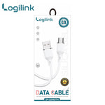 LogiLink USB to Type-C Silicone Fast Charging Data Cable (1m, White)