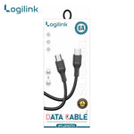 LogiLink Type-C to Type-C Silicone Fast Charging Data Cable (1M, Black)