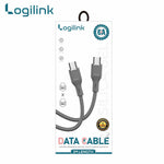 LogiLink Type-C to Type-C Silicone Fast Charging Data Cable (1M, Grey)