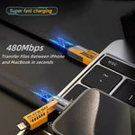 4-in-1 Multi USB PD Fast Charging Cable (Type-C to C, Type-C to Lightning, USB to C & USB to Lightning) – 65W