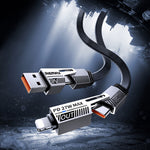 Remax RC-C189 65W 4-in-1 Multi-Functional Fast Charging & Data Cable (Black)