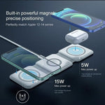 3-in-1 15W Fast Wireless Magnetic Charging Pad for iPhone, AirPods & Apple Watch