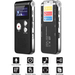 8GB Digital Voice Recorder with LCD Display & Rechargeable Battery
