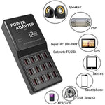 W858 12 Port USB Fast Charger 12A Multi-Device Charging Station