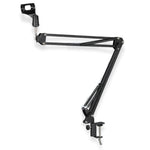 SYGA 35cm Metal Microphone Boom Arm Stand Adjustable Desk Mount Black