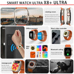 X8 Plus Ultra Smart Watch 49mm NFC Always-On Display Wearfit Pro Orange