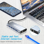 SpeedX SP-TC1101 11-in-1 Type C Hub 4K HDMI VGA USB Adapter