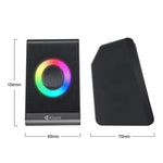 Kisonli X12 RGB USB Computer Speakers | 6W Stereo Multimedia Speakers for PC & Laptop