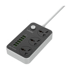 LDNIO SC3604C 2500W Power Extension Strip 3 Sockets 3 USB-A + 3 USB-C 2M