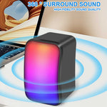 Kisonli X17 RGB Gaming Speakers | 6W Stereo USB Computer Speakers with Volume Control for PC & Laptop