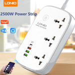 LDNIO SCW3451 WiFi Smart Power Extension 2500W 3 Sockets 1 USB-C + 3 USB-A
