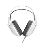 Xtrike Me GH-712 RGB Gaming Headset with 50mm Drivers, Noise Reduction Mic & LED Lighting – 3.5mm + USB Wired Gaming Headphone (White)
